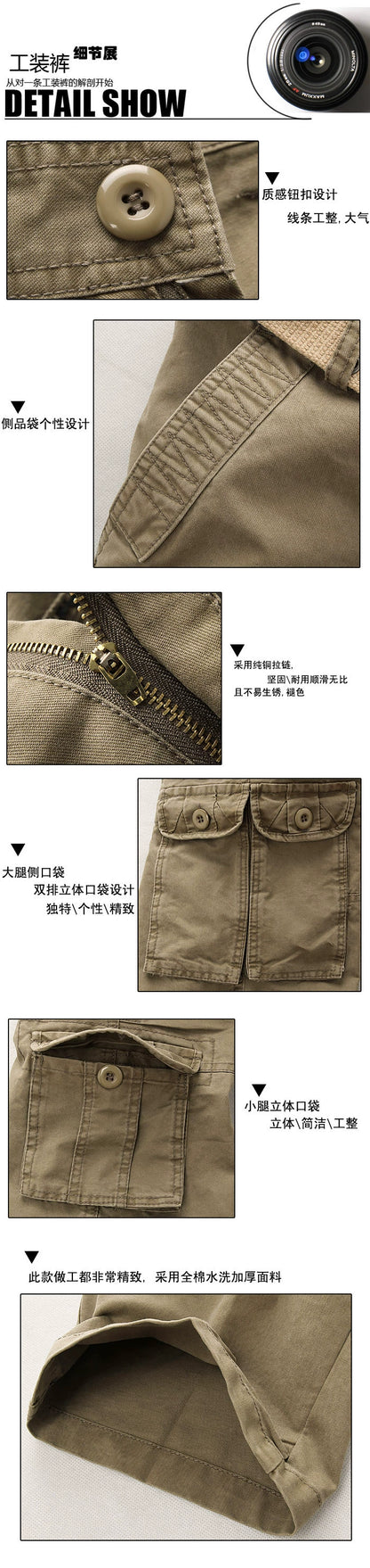 Fashion Military Cargo Pants Men Loose Baggy Tactical Trousers Oustdoor Casual Cotton Cargo Pants Men Multi Pockets Big size