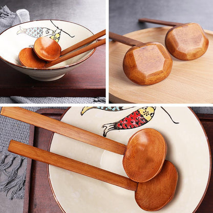 Japanese Noodles Soup Spoon Ramen Soup Spoon Tortoise Shell Spoon Wood Soup Spoon Large Hot Pot Spoon