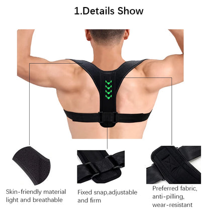 Adjustable Posture Corrector Back Brace Support Belt Clavicle Spine Back Shoulder Lumbar Posture Correction Support Reshape