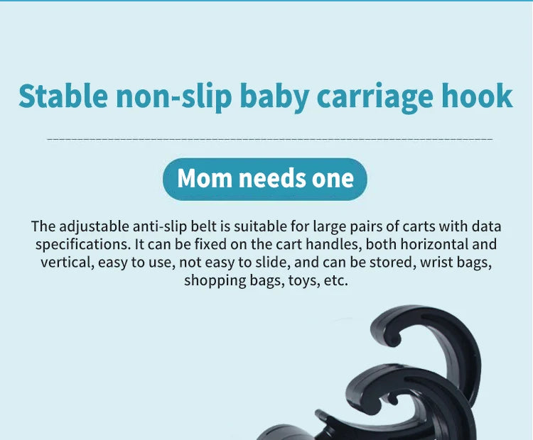 1-2pcs Baby Hanger Baby Bag Stroller Hooks Pram Rotate 360 Degree Baby Car Accessories Stroller Organizer Stroller Accessories