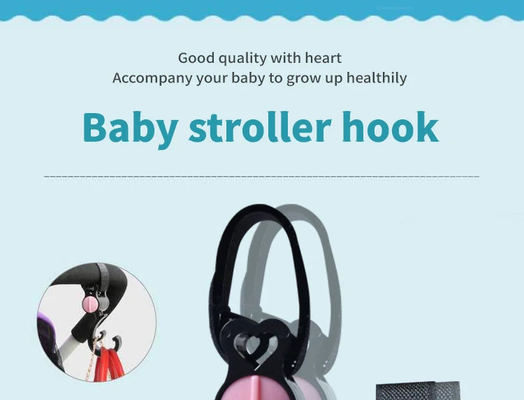 1-2pcs Baby Hanger Baby Bag Stroller Hooks Pram Rotate 360 Degree Baby Car Accessories Stroller Organizer Stroller Accessories