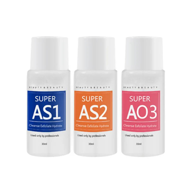 AS1 SA2 AO3 30ml High Concentrated Solution Liquid For  Dermabrasion Beauty Machine Kit of 3 Serums Skin Deep Cleaning Skin Care