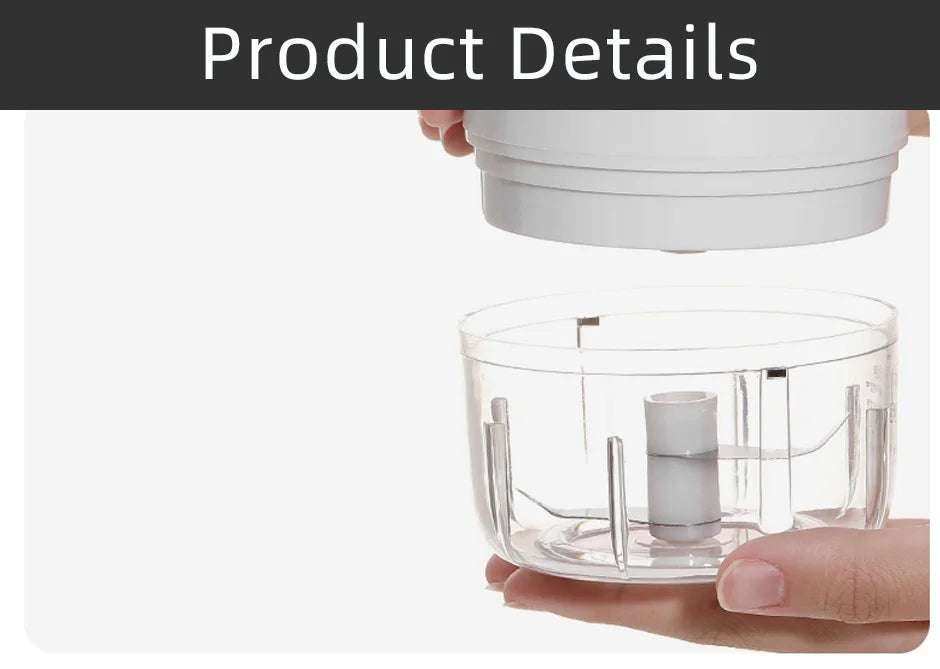 Electric Kitchen Food Chopper Mini Garlic Masher crusher USB Portable Meat Grinder Vegetable Chopper for Kitchen Gadgets