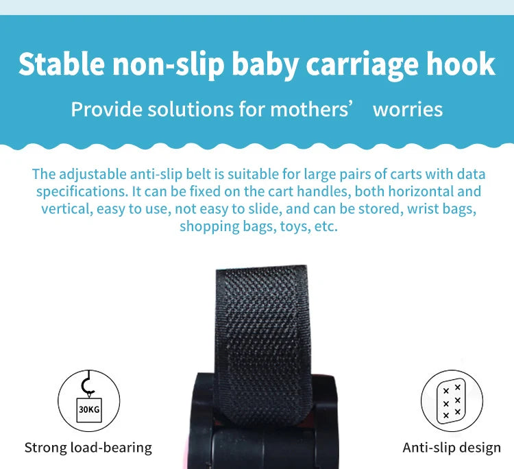1-2pcs Baby Hanger Baby Bag Stroller Hooks Pram Rotate 360 Degree Baby Car Accessories Stroller Organizer Stroller Accessories