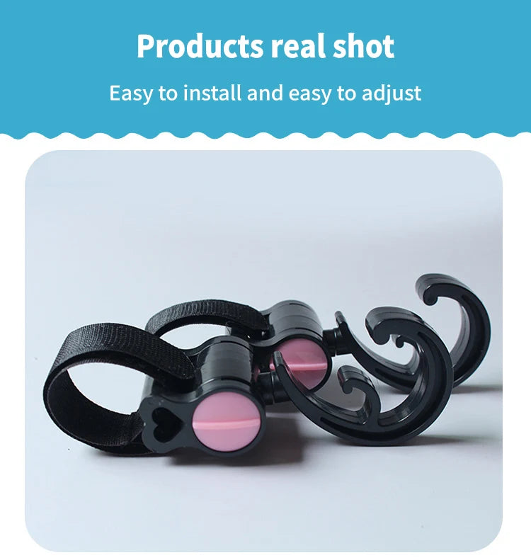 1-2pcs Baby Hanger Baby Bag Stroller Hooks Pram Rotate 360 Degree Baby Car Accessories Stroller Organizer Stroller Accessories