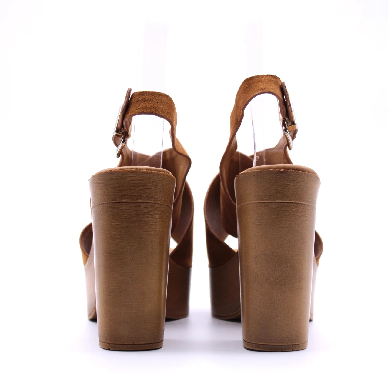 Soraia Shoes, Platform and Heel Imitation Wood Cross-body Sandal, Summer Sandal, Women's Sandals