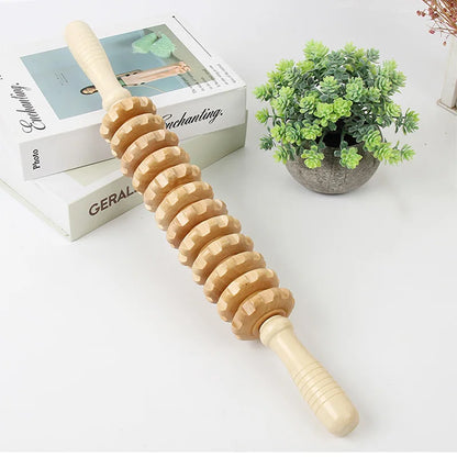 Wood Therapy Roller Massage Tool Handheld Cellulite Trigger Point Stick Lymphatic Drainage Anti Cellulite Muscle Release Roller
