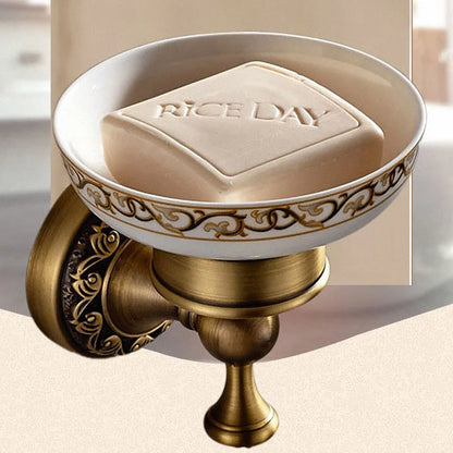 Bathroom Accessories Antique Brass Collection, Towel Ring, Paper Holder, Toilet Brush, Coat Hook, Bath Rack, Soap Dish, Faucet