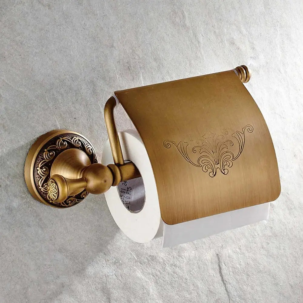 Bathroom Accessories Antique Brass Collection, Towel Ring, Paper Holder, Toilet Brush, Coat Hook, Bath Rack, Soap Dish, Faucet