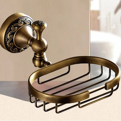 Bathroom Accessories Antique Brass Collection, Towel Ring, Paper Holder, Toilet Brush, Coat Hook, Bath Rack, Soap Dish, Faucet