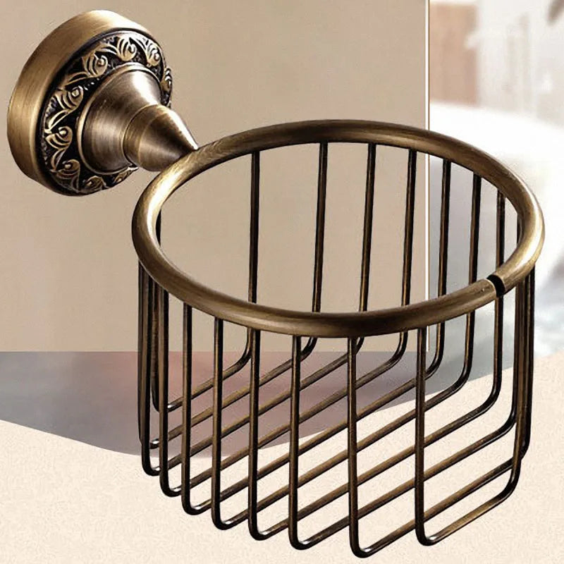 Bathroom Accessories Antique Brass Collection, Towel Ring, Paper Holder, Toilet Brush, Coat Hook, Bath Rack, Soap Dish, Faucet