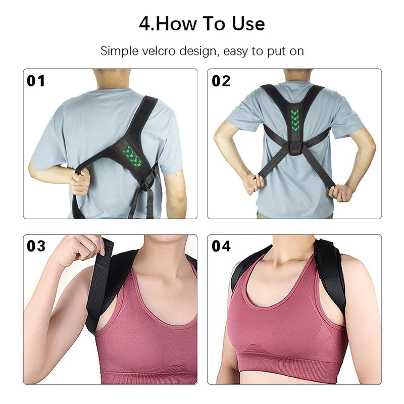 Adjustable Posture Corrector Back Brace Support Belt Clavicle Spine Back Shoulder Lumbar Posture Correction Support Reshape