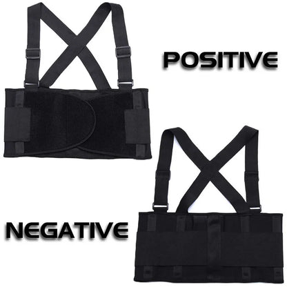 Heavy-Duty Lumbar Support Belt – Adjustable Back Brace for Weightlifting, Fitness & Sports – Waist Stabilizer with Suspenders