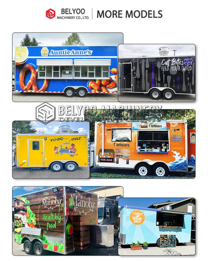 Luxury Multifunction Concession Food Trailer Coffee Vending Truck Big Mobile Food Truck Food Trailer for Street Fast Food