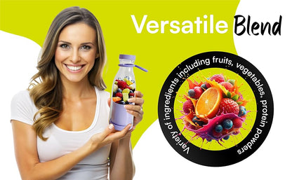 Fresh Juice Portable Blender USB Rechargeable Juicer Cup 6 Blades Multifunctional Electric Juicer Cup Fruits Milk Mixing Blender