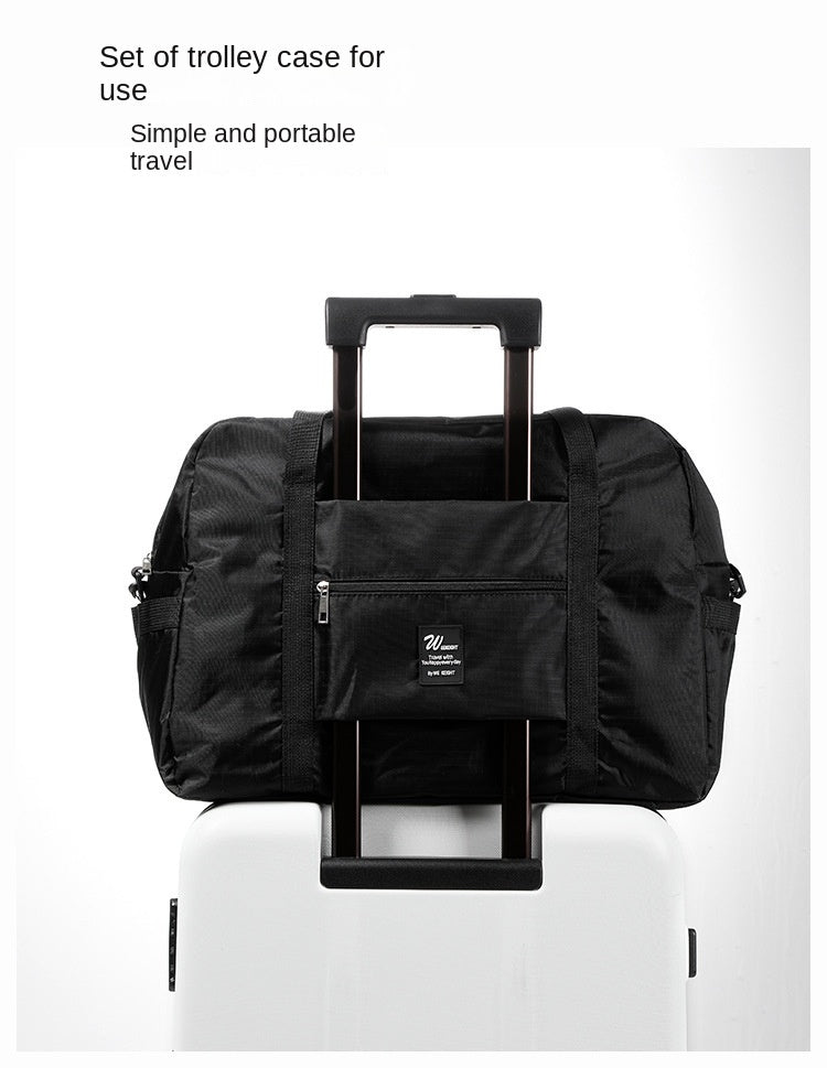 2025 Newest Moving Luggage Bag Hand-held Drawbar Travel Bag Women's Business Foldable Travel Clothing Storage Bag