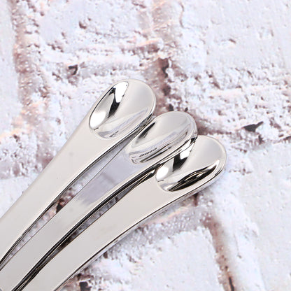 5Pcs Mini Makeup Spoon Beauty Scoop Face Mask Spatula Skincare Tool Metal Applicator For Cream Facial Testing Mixing