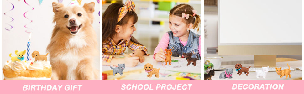 Children's Cat Toys Pretend Toys Cat Character Toy Set Children's Toys Interactive Cat Role Playing Realistic Cat Care Center