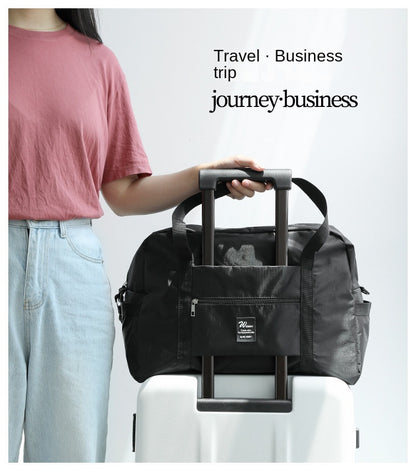 2025 Newest Moving Luggage Bag Hand-held Drawbar Travel Bag Women's Business Foldable Travel Clothing Storage Bag