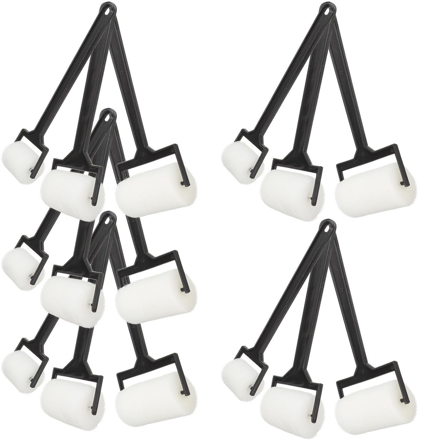 Foam Brushes 15Pcs Foam Paint Brushes Drawing Sponges Roller Kit Sponges Rolling Brush Rollers Foam Sponges Brush Painting