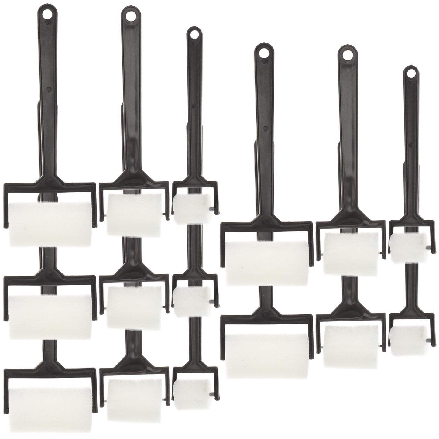 Foam Brushes 15Pcs Foam Paint Brushes Drawing Sponges Roller Kit Sponges Rolling Brush Rollers Foam Sponges Brush Painting