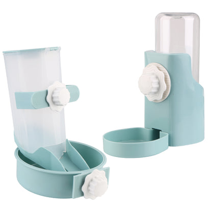 Automatic Pet Water Bottle Food Container Dispenser Bowl Cage Hanging Feeder Cats Dogs Drinking Fountain For Puppy Cats Rabbit
