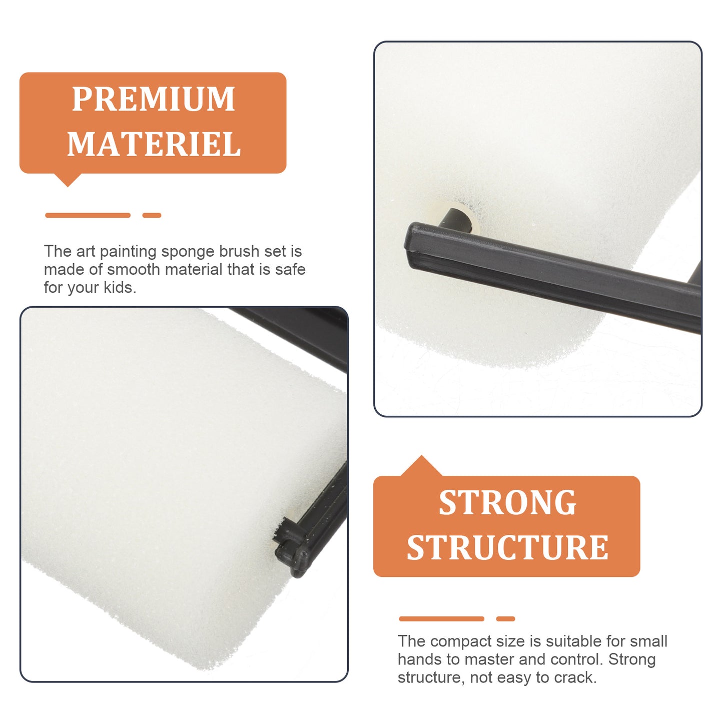 Foam Brushes 15Pcs Foam Paint Brushes Drawing Sponges Roller Kit Sponges Rolling Brush Rollers Foam Sponges Brush Painting