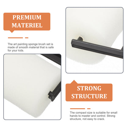 Foam Brushes 15Pcs Foam Paint Brushes Drawing Sponges Roller Kit Sponges Rolling Brush Rollers Foam Sponges Brush Painting