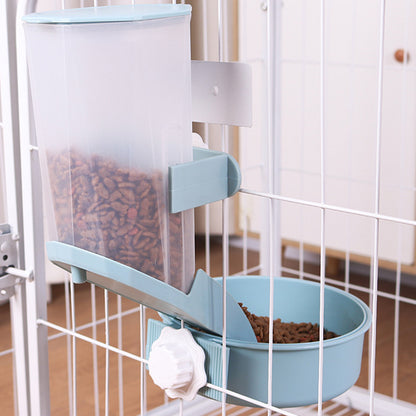 Automatic Pet Water Bottle Food Container Dispenser Bowl Cage Hanging Feeder Cats Dogs Drinking Fountain For Puppy Cats Rabbit