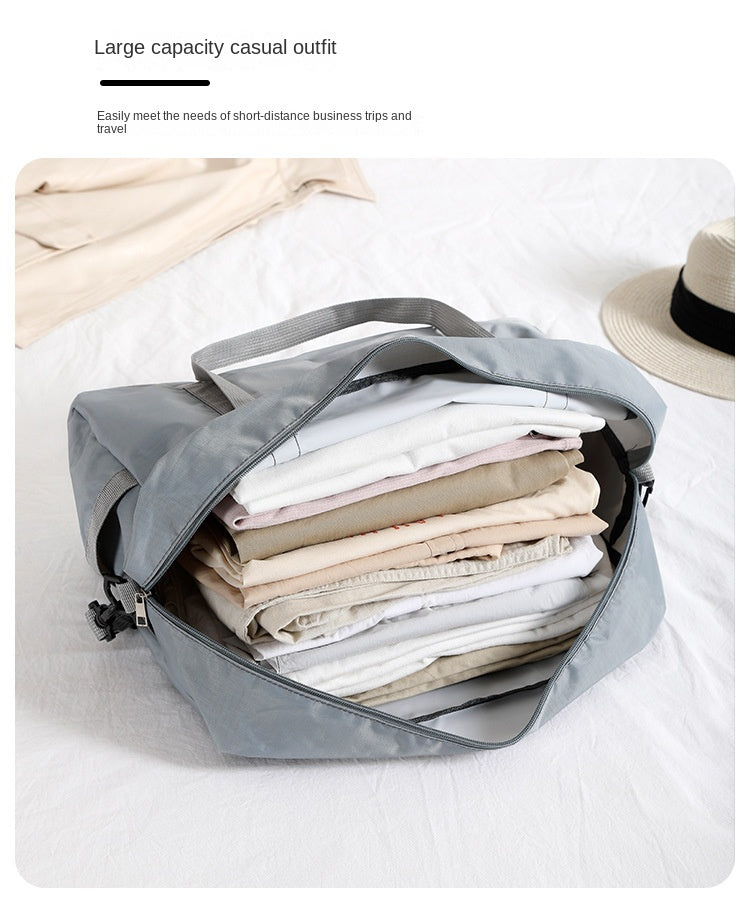 2025 Newest Moving Luggage Bag Hand-held Drawbar Travel Bag Women's Business Foldable Travel Clothing Storage Bag