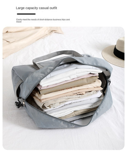 2025 Newest Moving Luggage Bag Hand-held Drawbar Travel Bag Women's Business Foldable Travel Clothing Storage Bag