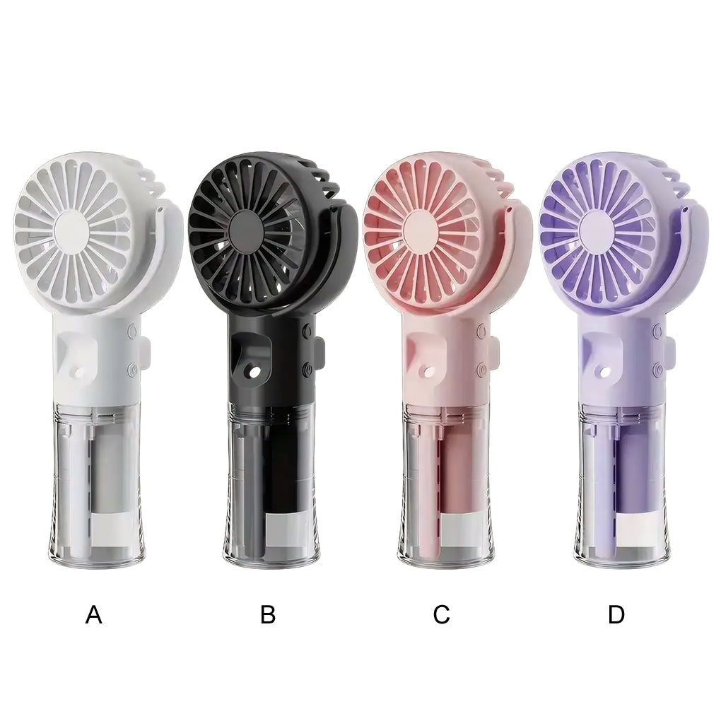 Mini Portable Handheld Fan With Spray Mister Humidifier USB Rechargeable Handheld Fan Adjustable Silent Water Spray Mist Fan