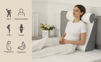 Orthopedic Wedge Shaped Pillow Air Layer Memory Foam Triangle Cushion for Post Surgery Body Support Acid Reflux Snoring