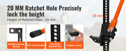 VEVOR High Lift Farm Jack 48"/60" Utility Farm Jack 7000 lbs Capacity  Road Utility Jack Heavy-Duty Farm Jack for Tractor Truck