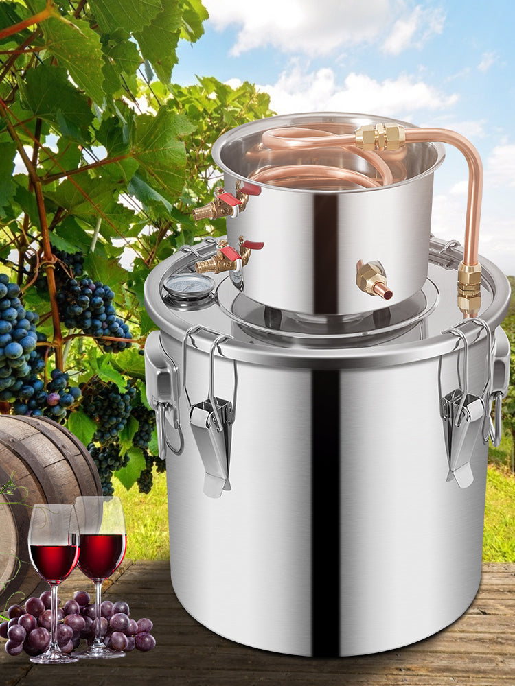SucceBuy 3 5 8 Gal Alcohol Distiller Machine Moonshine Apparatus Beer Brewing Equipment Wine Dispenser Kit for Home Appliance