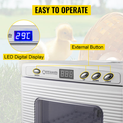 SucceBuy 25L Reptile Incubator Scientific Lab Automatic Incubator Egg Breeding Hatchery Work for Thermostats Snakes and Turtles