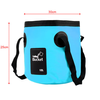 12L Folding Bucket Bowl Sink Washing Bag Car Wash Bucket Portable Outdoor Travel Foldable Water Bucket
